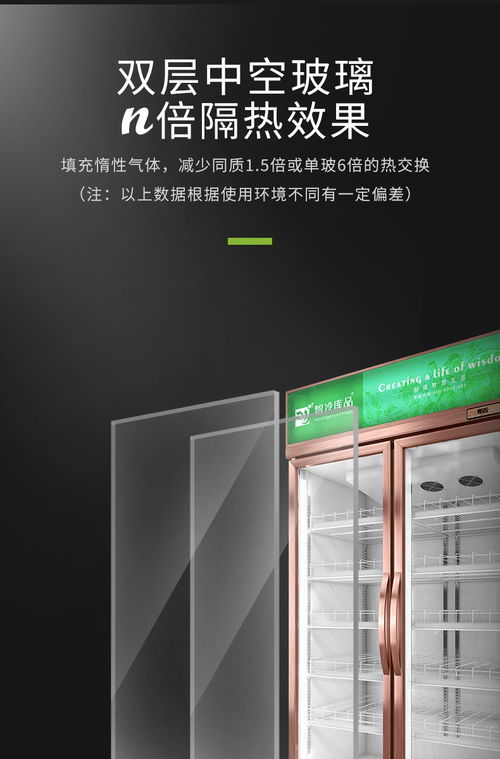 智冷庫品商超高端冷藏展示柜 香檳金雙開門，工廠直銷新體驗